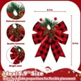 thumbnail image 4 of Christmas Bows with Pine Cones Xmas Velvet Bows Red Ribbon Christmas Tree Wreath Decoration for Indoor Outdoor Gift Crafts DIY Decor 6 Pcs, 4 of 7