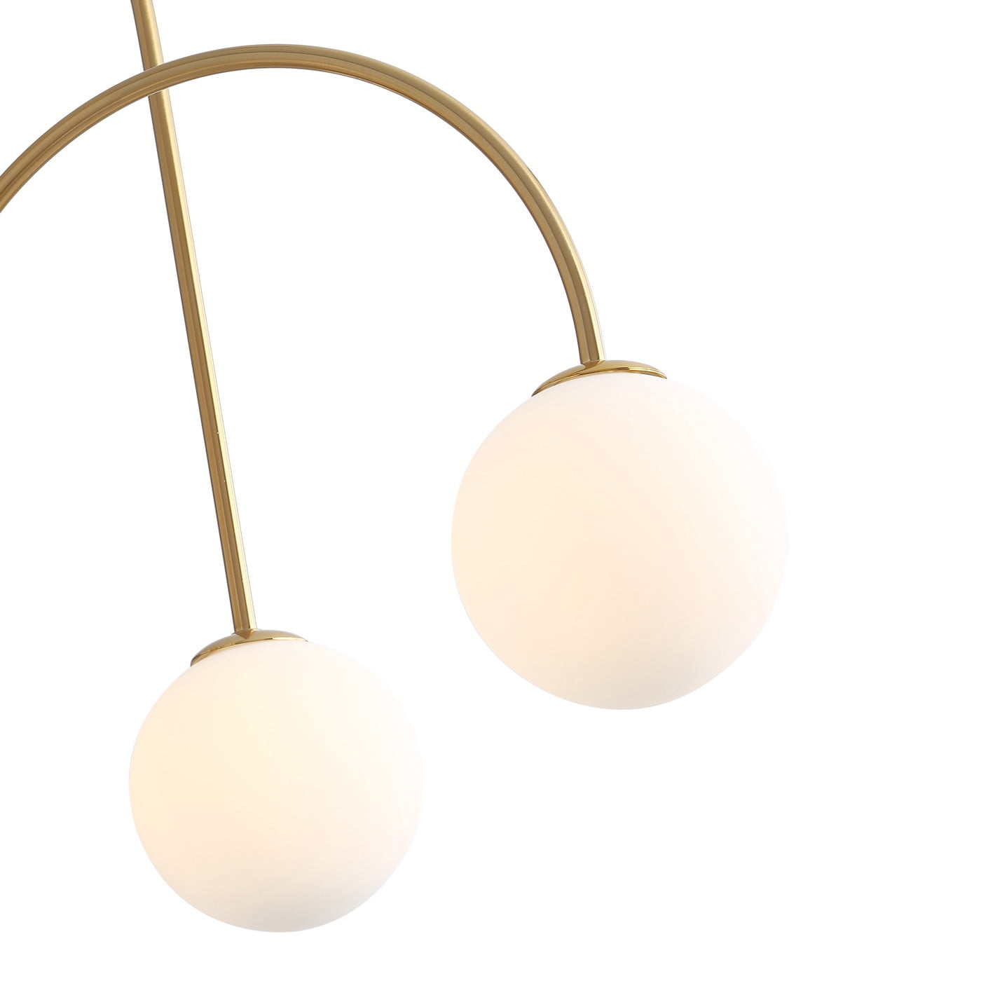 Aiwen 6 Lights Opal Glass Globe Shade Chandelier Pendant Light Stylish Exquisite Lamp Fixture