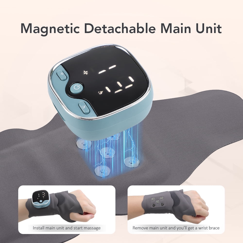 Electric Heating Wrist Massager, Smart Wrist Thumb Support Heating Pad Wrist Sleeve, Wrist Brace Carpal Tunnel for Right Left Hand, Compression and Support Fitness Lovers