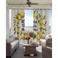 thumbnail image 6 of Summer Lemon Blackout Curtains for Bedroom Living Room Darkening Curtains 90 Inch Farmhouse Country Vintage Linen Texture Black Out Window Curtain Privacy Window Treatment Grommet Drapes 52"x90"x2, 6 of 9