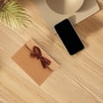 thumbnail image 1 of HAMPPLIES 50Pcs Vintage Style Kraft Paper Envelopes with Ribbon Bow Coffee for Special Occasions, 1 of 6