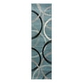 thumbnail image 2 of World Rug Gallery Contemporary Abstract Circles Design Blue 2'x10' Runner Rug, 2 of 5