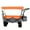 Orange, variant on Collapsible Wagon With Push Handle, 480 Lbs Capacity Foldable Cart With Canopy, 7 Inch All Terrain Wheels For Camping, Shopping, Garden And Sports Use, Orange