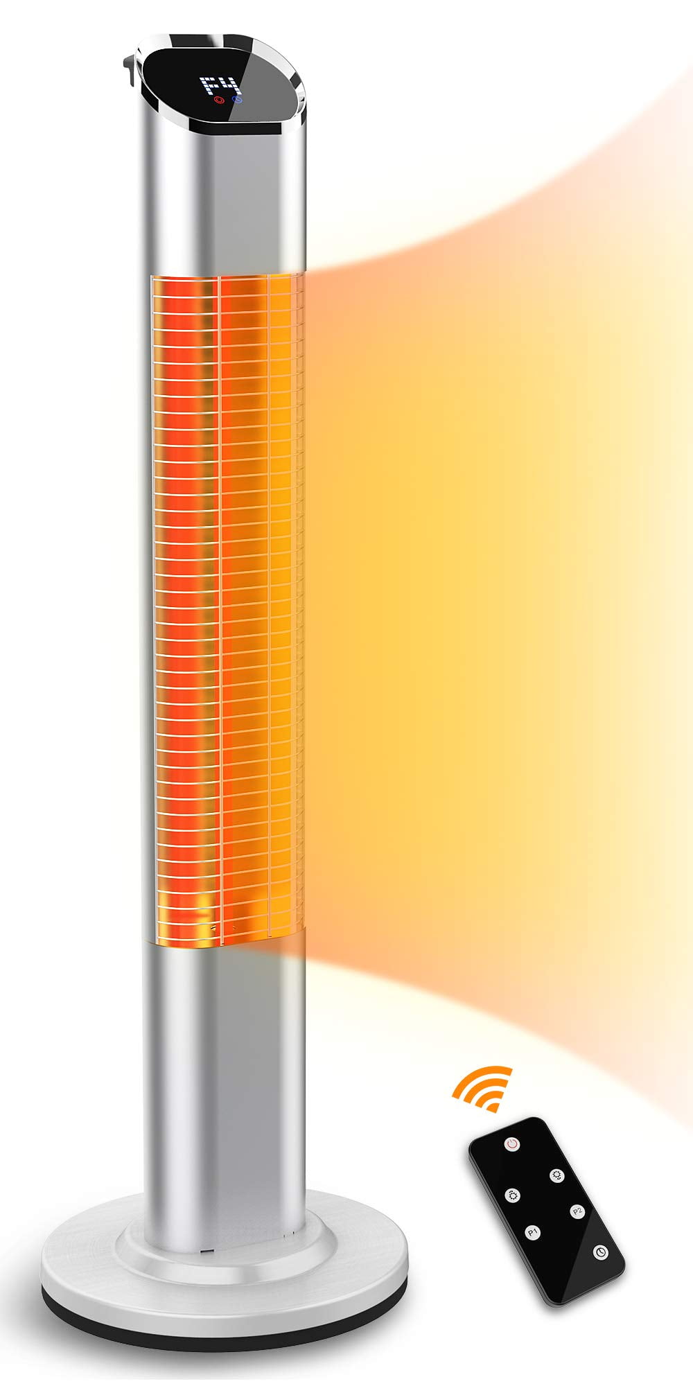 Outdoor Infrared Space Heater for Garage/Garden,Standing IP65 Waterproof Patio Heater 1500W Electric Space Heater 