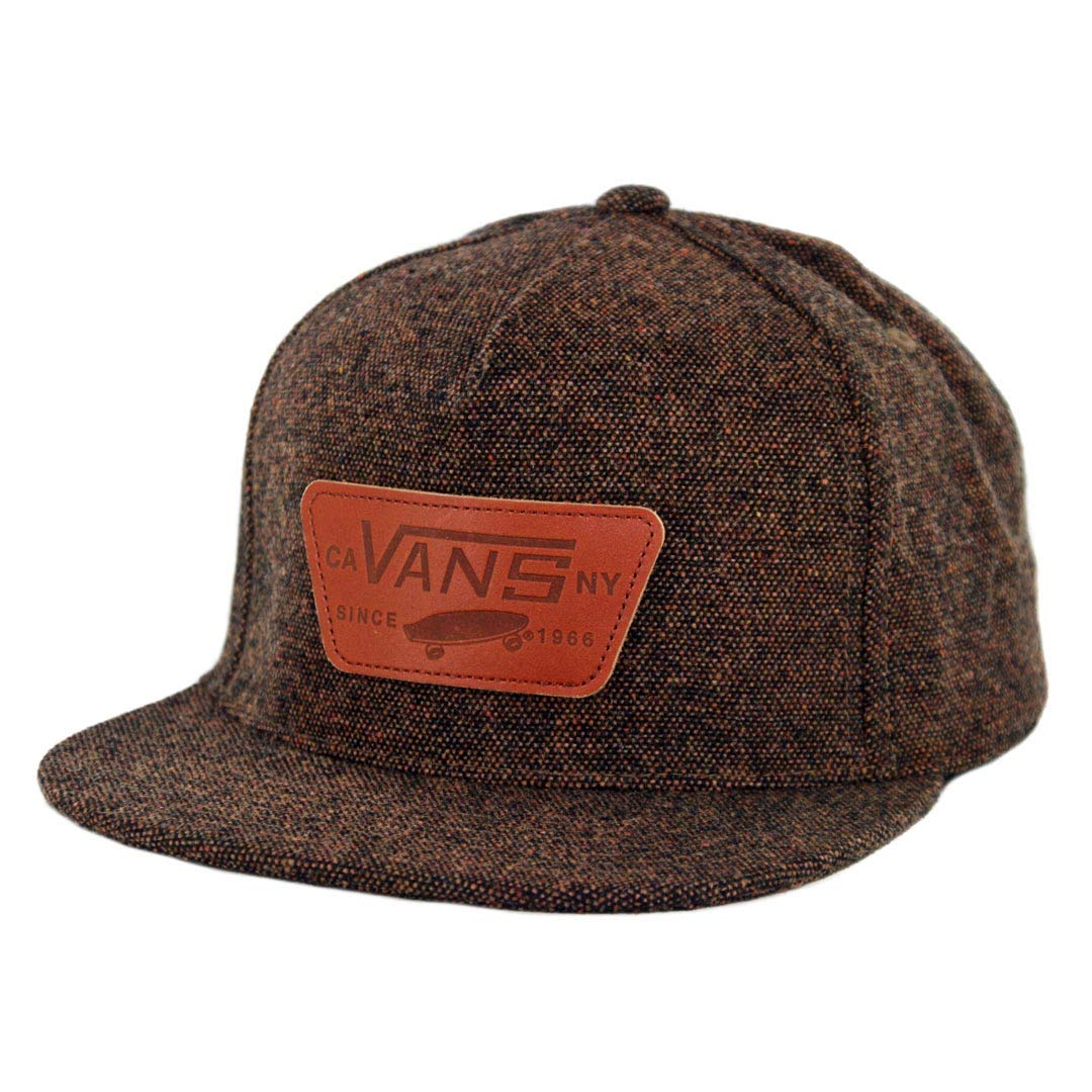 Vans Vans Off The Wall Men's Full Patch Snapback Hat Cap Brown