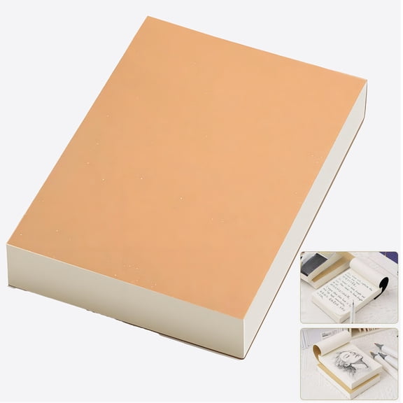 Djiypn Thick Blank Journal Notebook 500 Pages 5.1 × 3.7 No Lines Mini Pocket Blank Notebook for Women Drawing Book Memo Writing Sketch Diary Notebook (A6, Khaki)