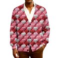 thumbnail image 2 of QHRMKOG Valentine's Day Cardigan for Men Romantic Heart Graphic Cardigan Sweaters Trendy Long Sleeve V Neck Button Up Cardigans Relaxed Fit Ribbed Knit Sweater Red L, 2 of 7