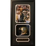 NFL Drew Brees Autographed Shadow Box with Mini Helmet, 14x20