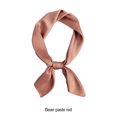 thumbnail image 3 of Becaristey Stay Fashionable Premium Hair Scarf Wide Application Stylish And Delicate Solid Satin Square Scarf Bean paste red, 3 of 6