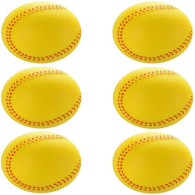 CHOK Lot de 6 Balles de Baseball d'Entraînement Balle de Baseball en Mousse Baseball pour Enfants Ados Softball