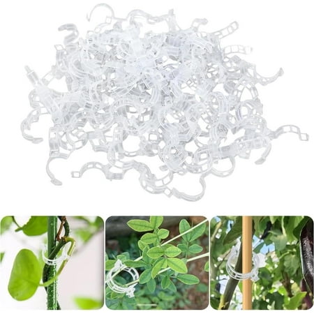 

Wewean 100PCS Plant Support Clips Secured Plastic Plant Clip Climbing Plant Support Garden Clips Garden Clips for Plant Vine Vegetables to Grow Upright and Healthier Tomato Grape White Y1930