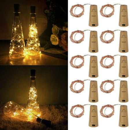 Led Wine Stopper - 10 PCS LED Wine Bottle Lights Cork Shaped Bottle Stopper Lamp Super Bright Night Light Christmas Party Wedding Decoration