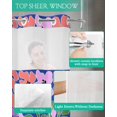 thumbnail image 4 of No Hook Shower Curtain with Snap in Liner, Spring Abstract Flower Plant Simple Style Hotel Shower Curtains for Bathroom, Washable Shower Curtain Liner Set with Mesh Top Window, 54"x78", 4 of 6