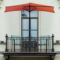 thumbnail image 1 of Pure Garden 50-LG1054 Parasol de Patio Demi-Rond avec Manivelle Facile, 9 Pi, Terre Cuite, 1 of 5