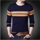 thumbnail image 5 of Camiseta de cuello redondo a rayas para hombre, camiseta coreana de otoño para hombre, tendencias de moda 2024, camisetas normales, ropa de calle, sudaderas emo, 5 of 5