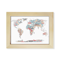 thumbnail image 1 of Global Map Country Geography Wordcloud Desktop Photo Frame Picture Art Decoration Painting 6x8 inch, 1 of 3