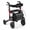 Red + Black, variant on Goplus Rollator Walker for Seniors with Seat Mesh Backrest Spring Suspension Cane Holder Blue + Black