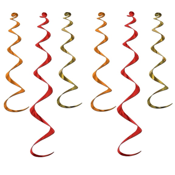 36 Piece Beistle Thanksgiving Twirly Whirlys Asst gold - orange - red