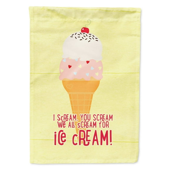Carolines Treasures SB3106CHF I scream you scream we all scream for ice cream Flag Canvas House Size  Large multicolor