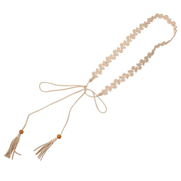 BEADCEST Cinturón Bohemio Beige Con Y Borlas Para Mujer Cómodo Y Decorativo Para Vacaciones