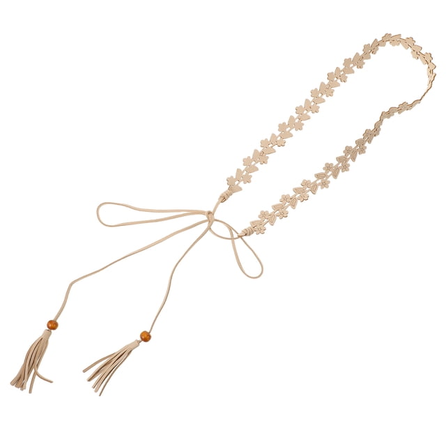 BEADCEST Cinturón Bohemio Beige Con Y Borlas Para Mujer Cómodo Y Decorativo Para Vacaciones