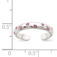 thumbnail image 2 of 925 Sterling Silver Pink Cubic Zirconia Toe Ring, 2 of 2