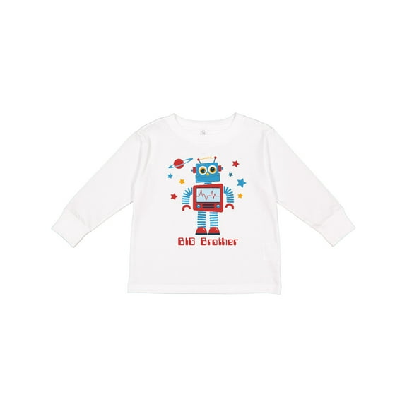 Inktastic Robot Big Brother II Boys Long Sleeve Toddler T-Shirt