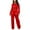 Red, variant on Wlynlyn Womens 2 Piece Outfit Long Sleeve Party Sequins Tops High Waisted Wide Leg Pants Evening Sparkly Suit