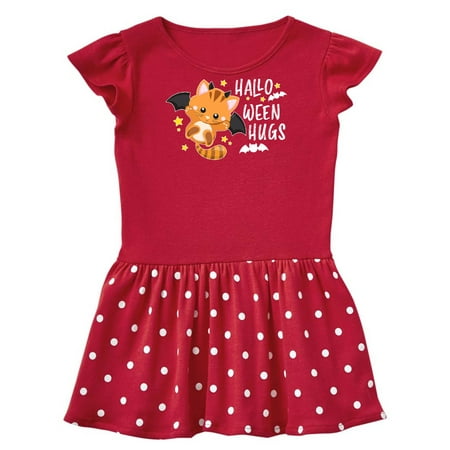 

Inktastic Halloween Hugs with Cute Vampire Cat Bat Gift Baby Girl Dress