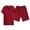 Wine, variant on Men’s Short Sleeve Shorts Pajama Set Ice Silk Loose Fit Summer Home Loungewear