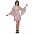 thumbnail image 2 of Moomaya Printed Short Bride Getting Ready&nbsp;Dress&nbsp;Bell Sleeves&nbsp;Bathrobe&nbsp;Women Wrap, 2 of 6