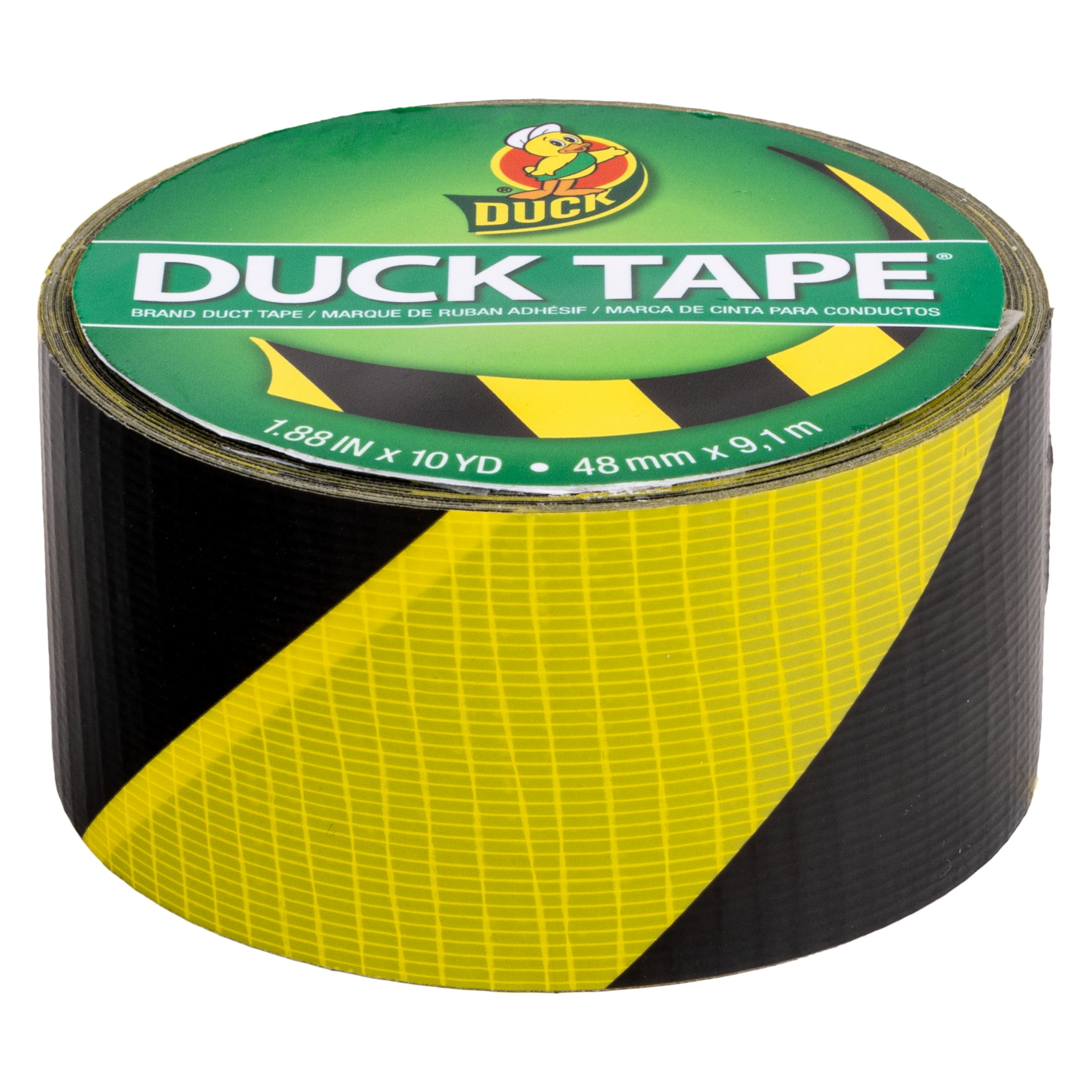 Printed Duck Tape Brand Duct Tape - Black & Yellow Stripes, 1.88 in. x 10 yd.