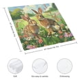 thumbnail image 3 of WYYP Rabbits Flowers Beatrix Potter Polyester Home Decor Cloth Napkin Reusable 4 PCS, 3 of 7