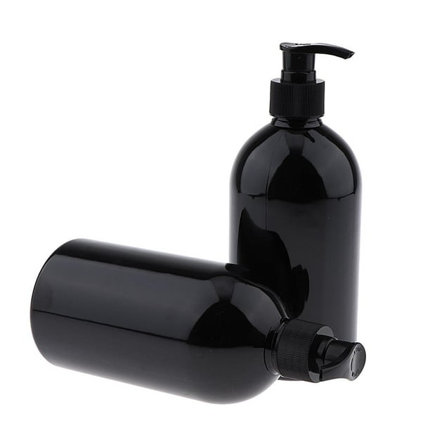 Paquete de 2 botellas de loción de plástico vacías con bomba, recipientes recargables para champú, lociones, jabón corporal , más - El Macarena Botella con bomba de loción