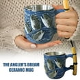 thumbnail image 5 of Fish Mug, The Anglers Dream Ceramic Mug, Funny Fishing Rod & Reel Design Coffee Mugs, Fisherman Tea Coffee Resin Cup with Comfortable Grip,Fishing Gifts for Men,Simulated Fishings Line Novelty Cups, 5 of 10