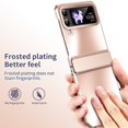 thumbnail image 2 of MonsDirect for 6.7 inch Samsung Galaxy Z Flip 3 5G 2021 Case, Hinge Protection Plating Frame Hard PC Back Shell Slim Shockproof Full Coverage Bumper Protective Shell Cover for Galaxy Z Flip 3, Pink, 2 of 7