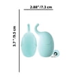 thumbnail image 3 of Buzzy Buddy Hunk with a Trunk Rechargeable Silicone Clitoral Vibrator, Aqua, 3 of 3