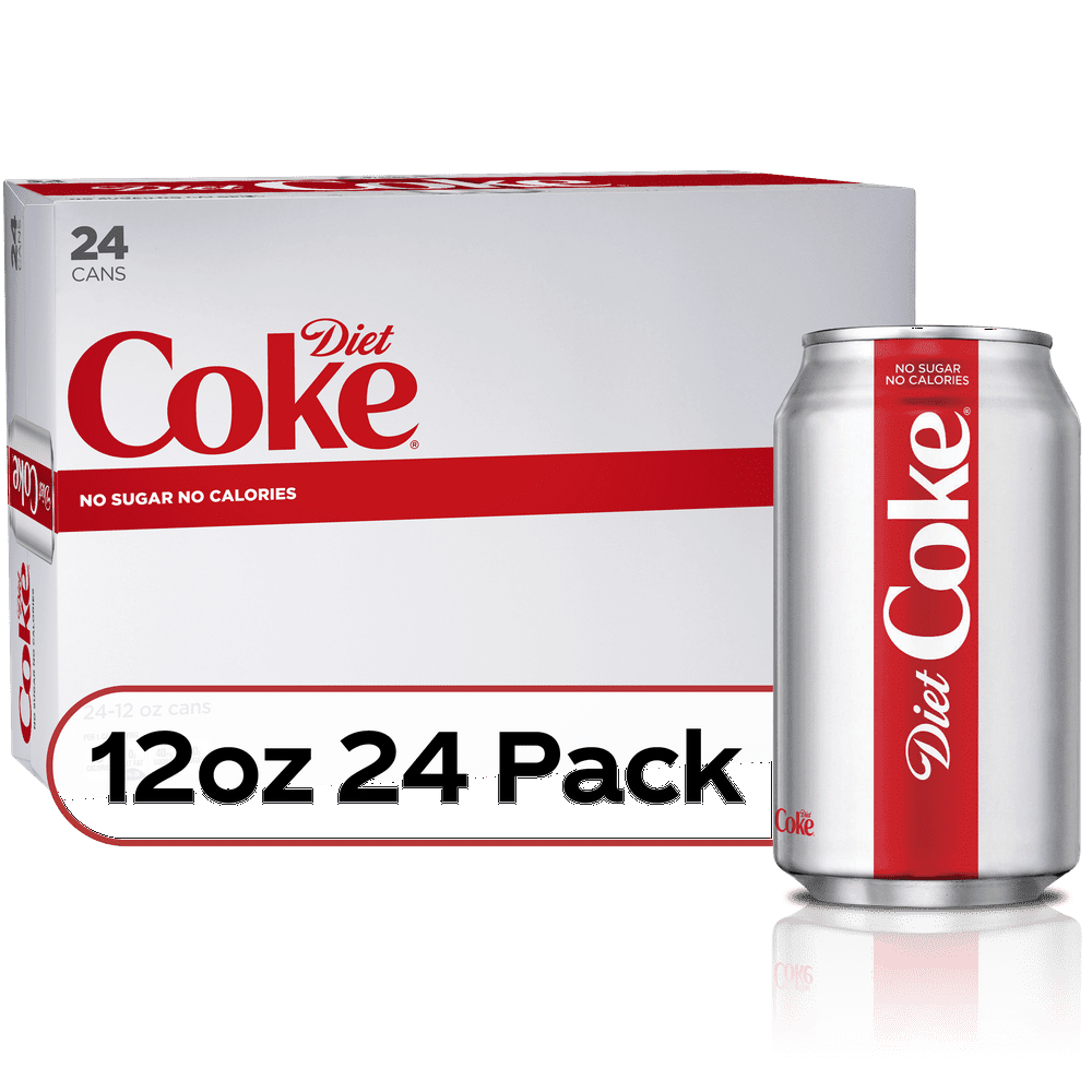 Diet Coke Soda Soft Drink, 12 fl oz, 24 Pack