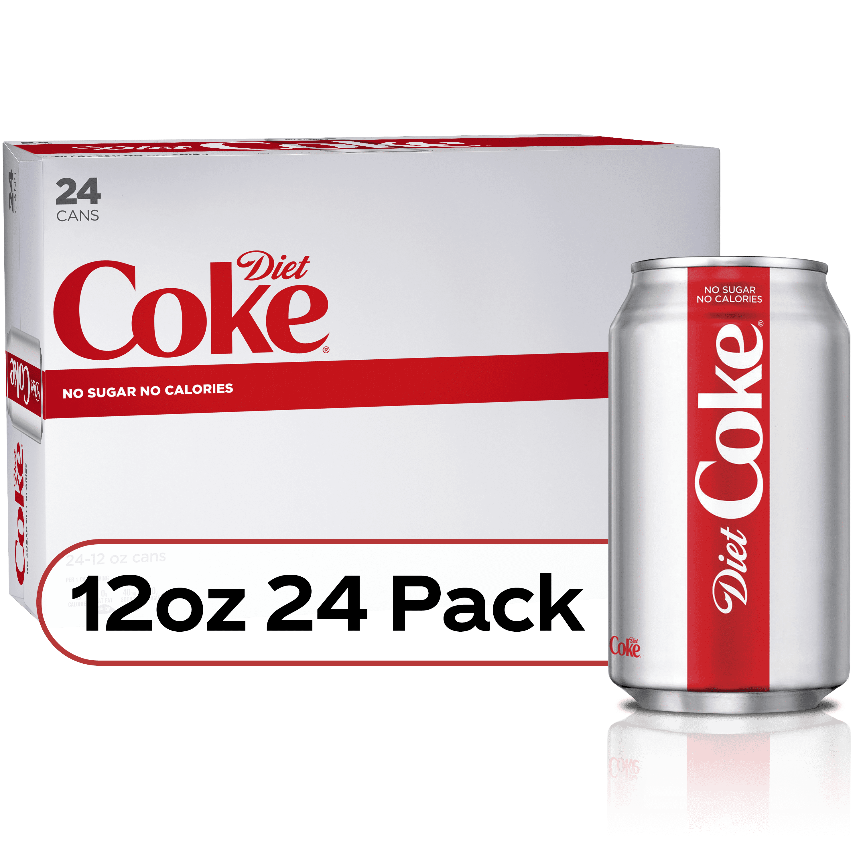 Diet Coke Soda Soft Drink 12 Fl Oz 24 Pack Walmart Walmart