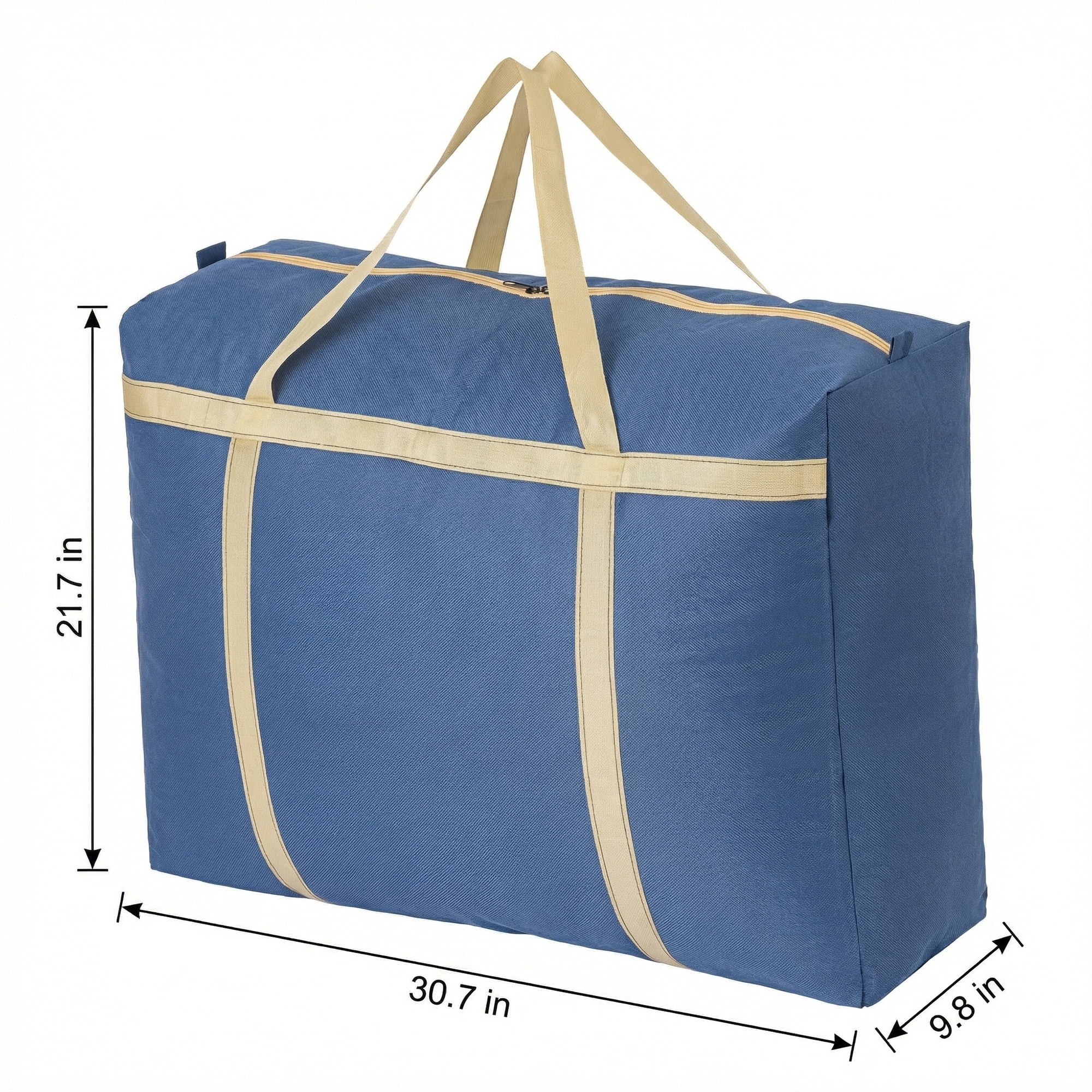 Unique Bargains Foldable Storage Bags for Organizing Clothing Blue 30.7"x9.8"x21.7"
