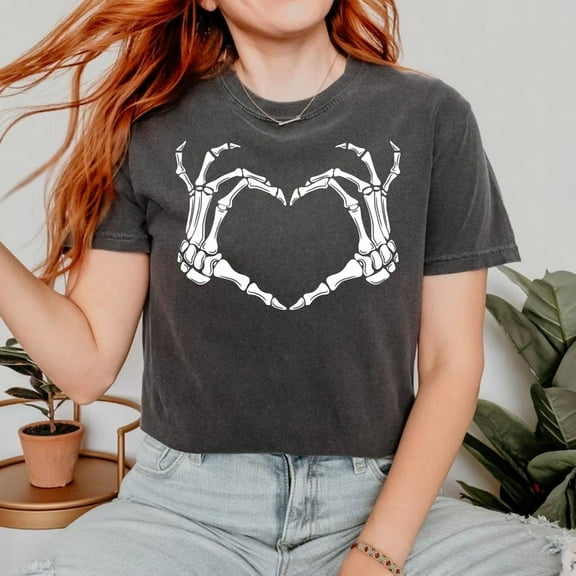 Ghost Hand Heart Shirt, Halloween Shirt, Skull Shirt, Heart Shirt TH090612