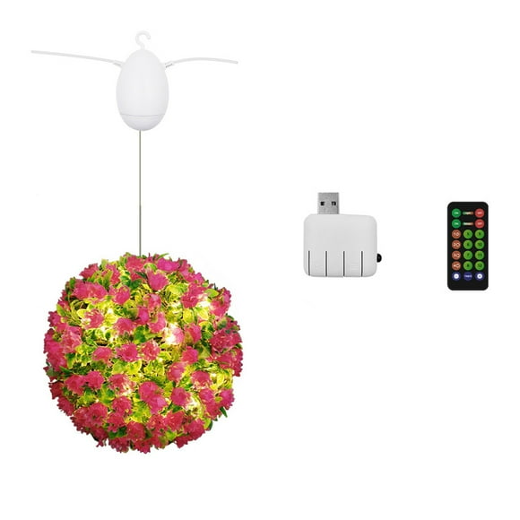 Justharion Metal Simulation Flower Adjustable Cable Power Remote Control 2.4W USB Interface Garden Park Decorative Lamp Rose