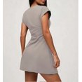 thumbnail image 2 of Women Summer T Shirt Dress Casual Cap Sleeve Loose Shift Mini Dresses Light Gray S, 2 of 7