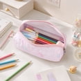 thumbnail image 5 of Summer Saving!Back_to_School Saving!School_Supplies!Under $1 dollars!Special Pencil Case Pouch, Colorful Pencil Pouch Makeup Brush Bags ForTeenagers Home Office Orginazer, Pink, 5 of 8