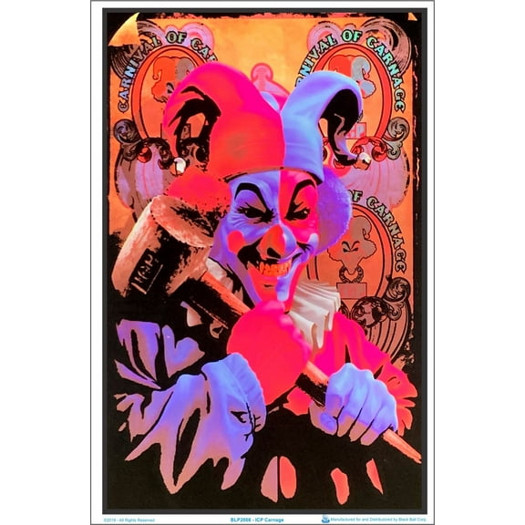 ICP - Insane Clown Posse Carnage by Tom Wood Blacklight Poster 23 x 35