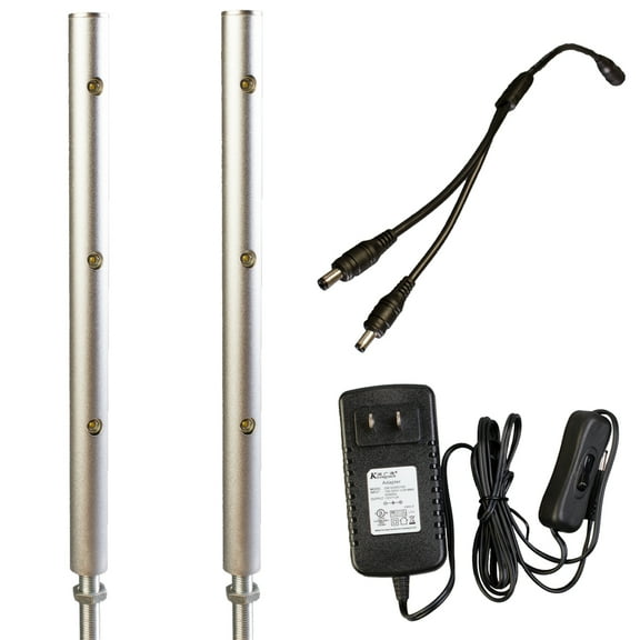 Set of 2 LEDupdates Showcase LED light Pole Style FY-34M with UL Listed Power Supply