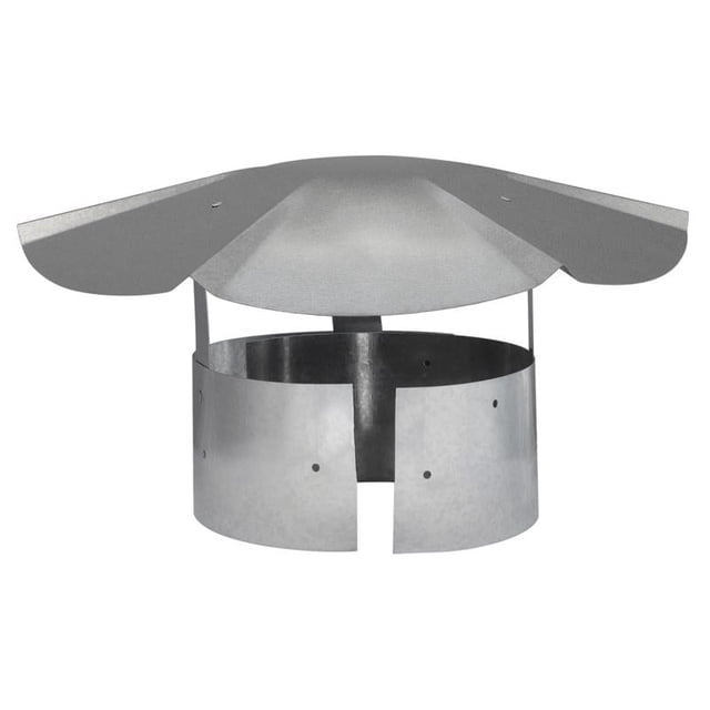 Tapa de chimenea imperial de acero galvanizado de 7 cm (paquete de 4)