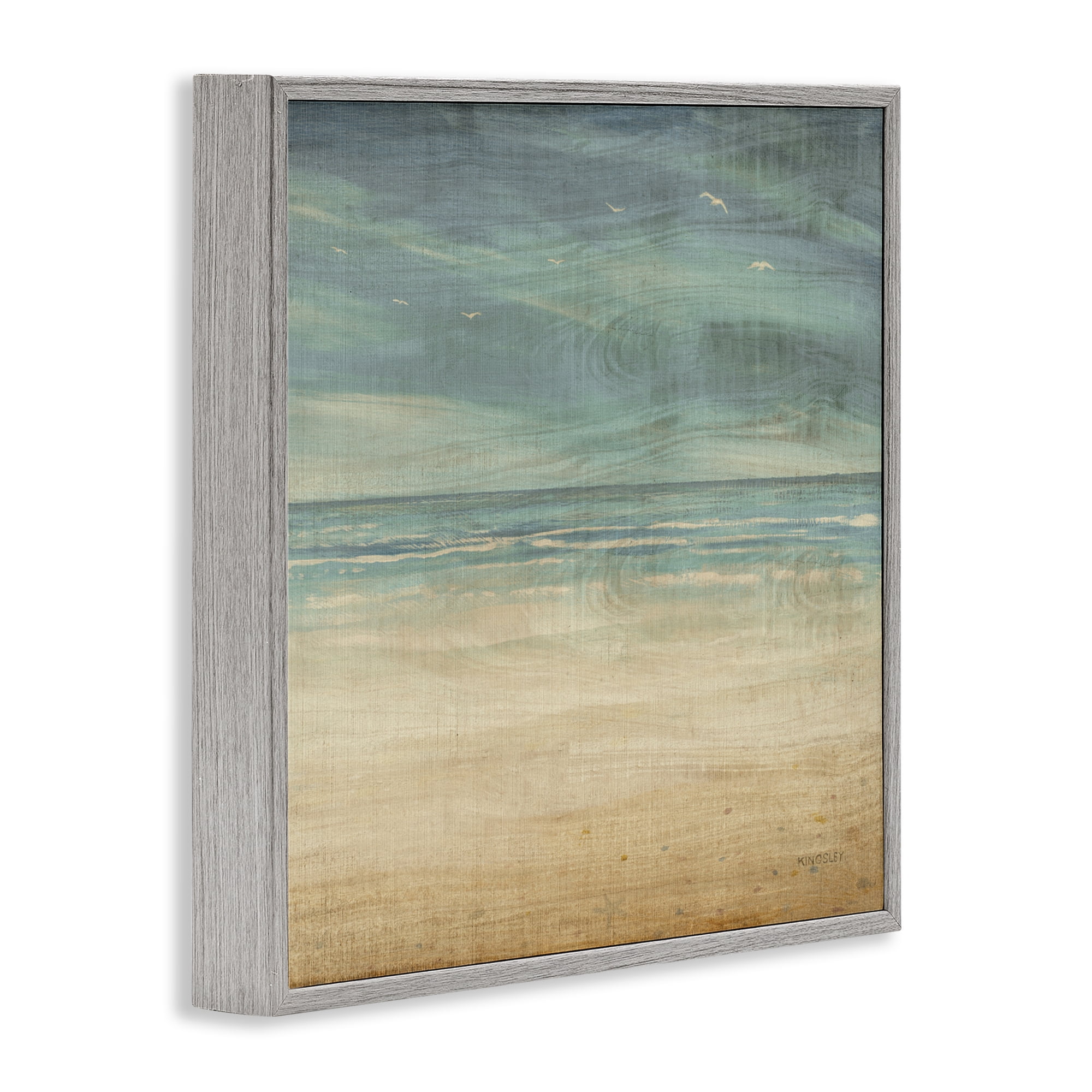 Stupell Industries Moody Coastal Days Gray Framed Giclee Art, design by Dan Meneely