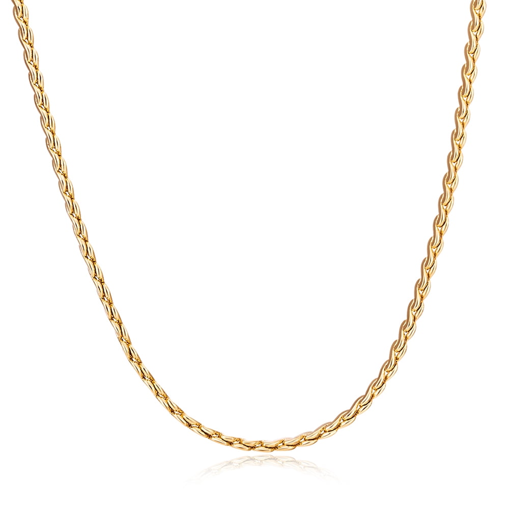 LIFETIME GUARANTEE ALL SIZES 16"-30" 9mm Men SQUARE CURB Link Gold GL Necklace 