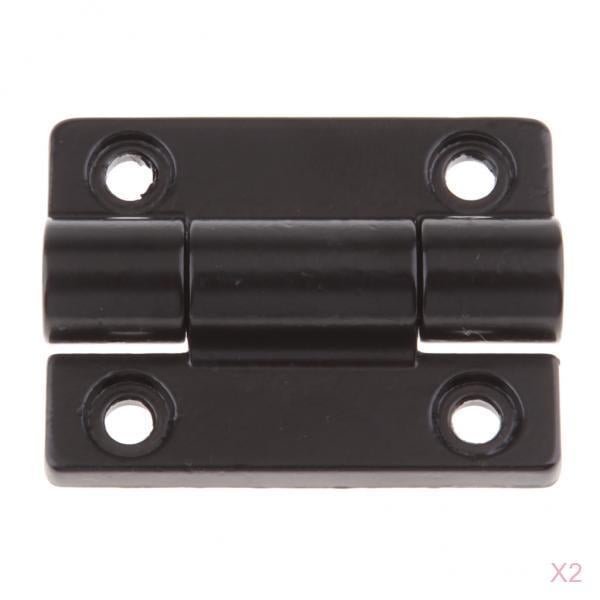 Paquete de 2, Bisagras de Torsión Ajustable de 4 Orificios, Aleación de Zinc, , Negro kusrkot Bisagra de puerta ajustable